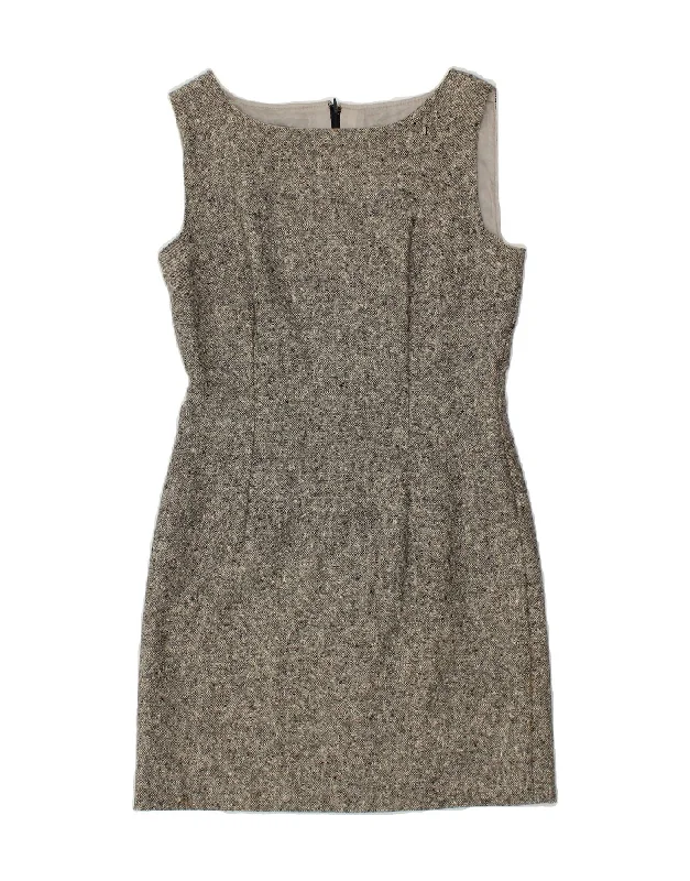 VINTAGE Womens Sleeveless Sheath Dress UK 12 Medium Grey