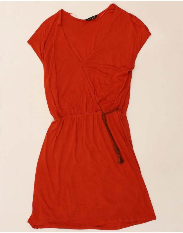 MASSIMO DUTTI Womens Basic Dress UK 10 Small Red