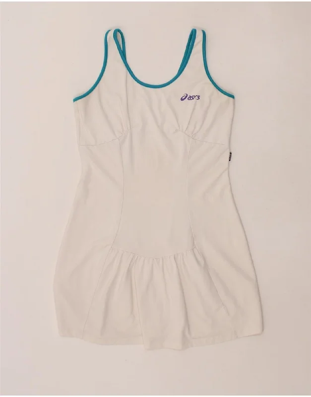 ASICS Womens Sleeveless Tennis Dress UK 12 Medium White Polyester