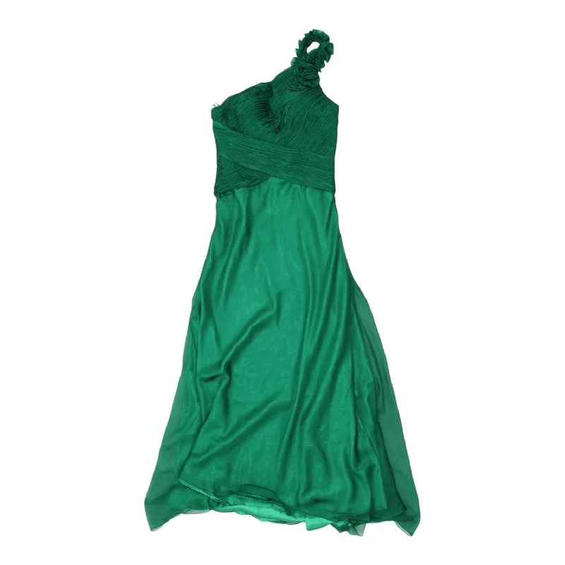 Gino Cerruti Womens Green 1 Shoulder Prom Dress | Vintage Designer Evening Gown