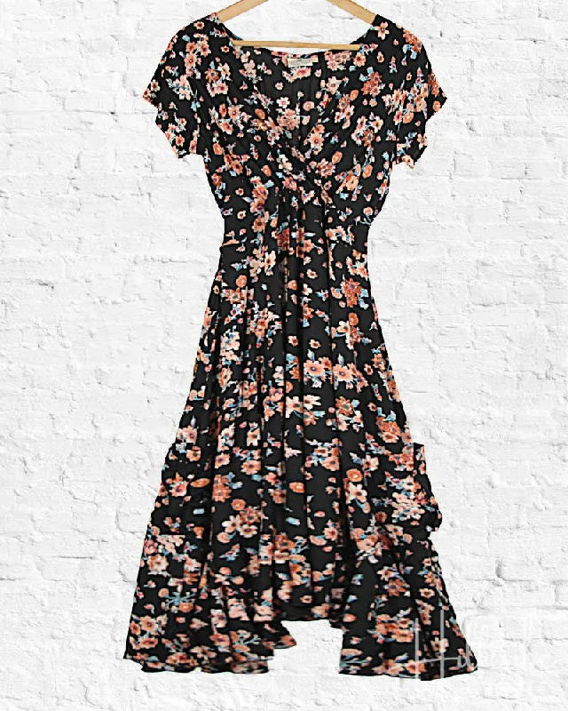 Copper Flower Swing Dress