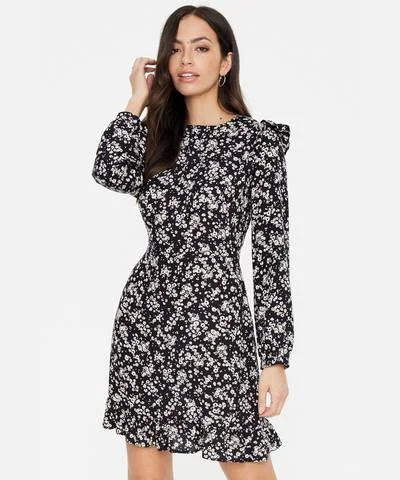 Cecil Mini Dress Black Comfortable Shift Mini Dress