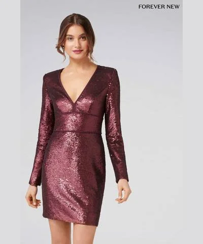 Katia Sequin Mini Dress Elegant Satin Mini Dress