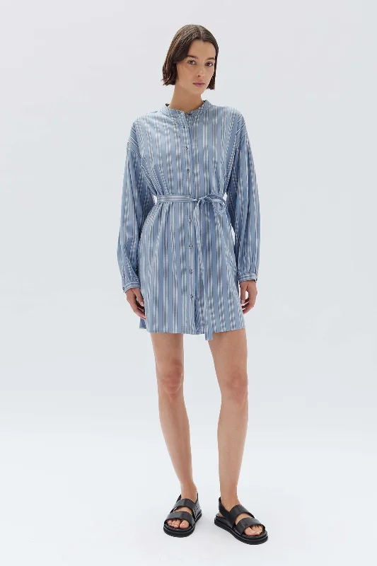 Luna Stripe Mini Dress Trendy Tulle Mini Dress