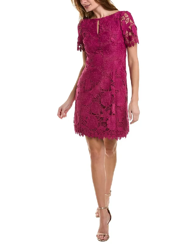 Marchesa Notte Lace Mini Dress Stylish Ribbed Mini Dress