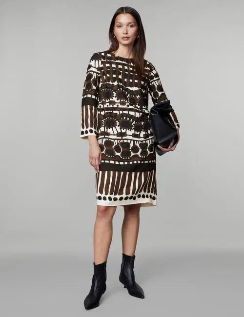 Regular Fit Patterned Mini Dress Classic Striped Mini Dress