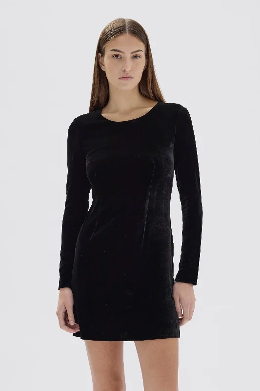 Valentina Velvet Mini Dress Modern Satin Mini Dress