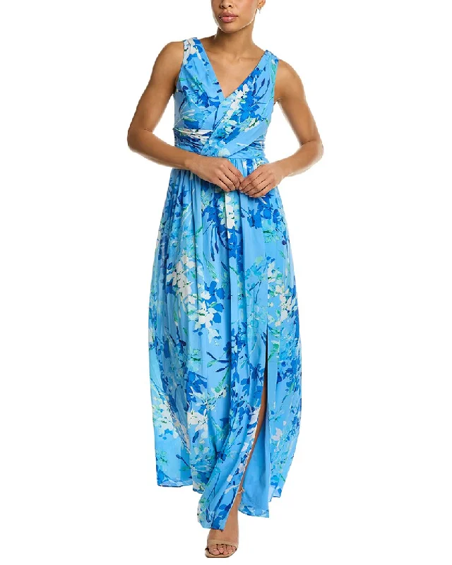 Adrianna Papell Chiffon Maxi Dress Stylish Empire Waist Maxi Dress