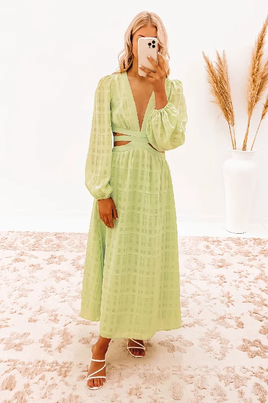 Constance Maxi Dress Green Chic Button-Up Maxi Dress