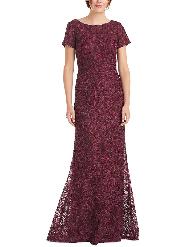 Jolene Womens Soutache Mesh Maxi Dress Fashionable Off-Shoulder Maxi Dress