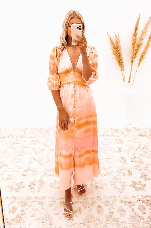 Korah Maxi Dress Pink Cozy Open-Back Maxi Dress
