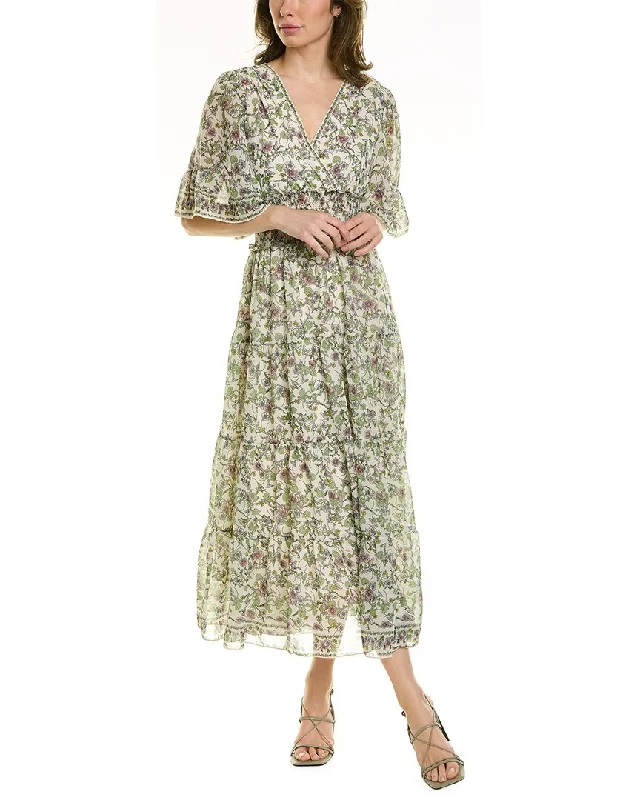 Max Studio Tiered Maxi Dress Cozy Wrap Maxi Dress
