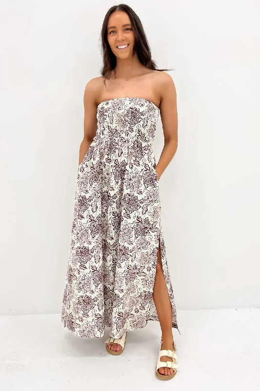 Misi Linen Maxi Dress Castillo Comfortable Fit-and-Flare Maxi Dress