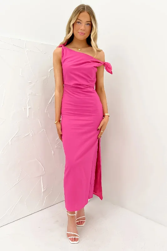 Neela Maxi Dress Hot Pink Chic Summer Maxi Dress