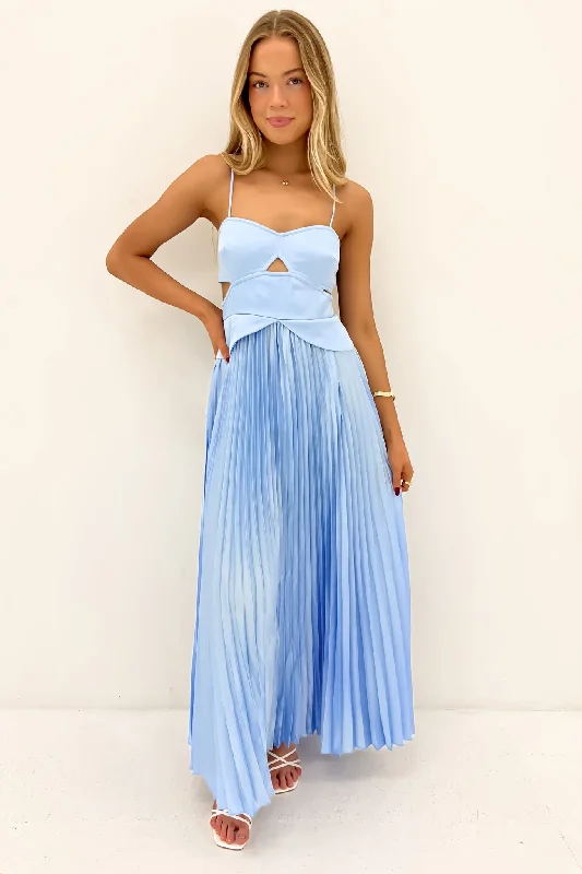 Parker Maxi Dress Blue Chic Sleeveless Maxi Dress