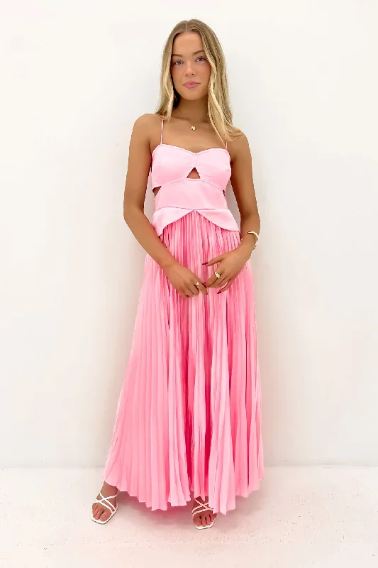 Parker Maxi Dress Pink Trendy Floral Print Maxi Dress