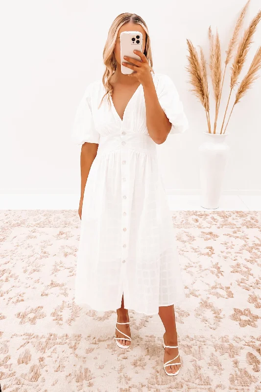 Sophie Maxi Dress White Comfortable Casual Maxi Dress