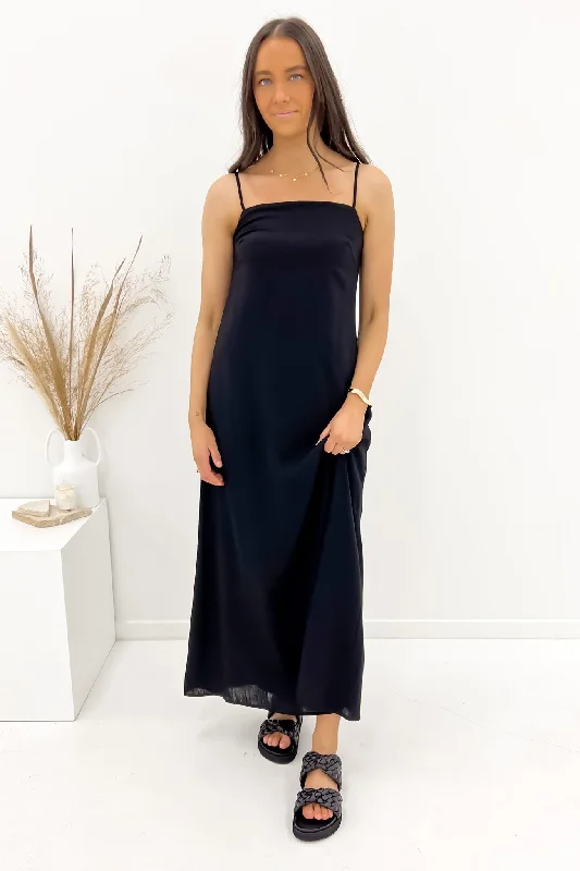 Viktor Maxi Dress Black Comfortable Bohemian Maxi Dress