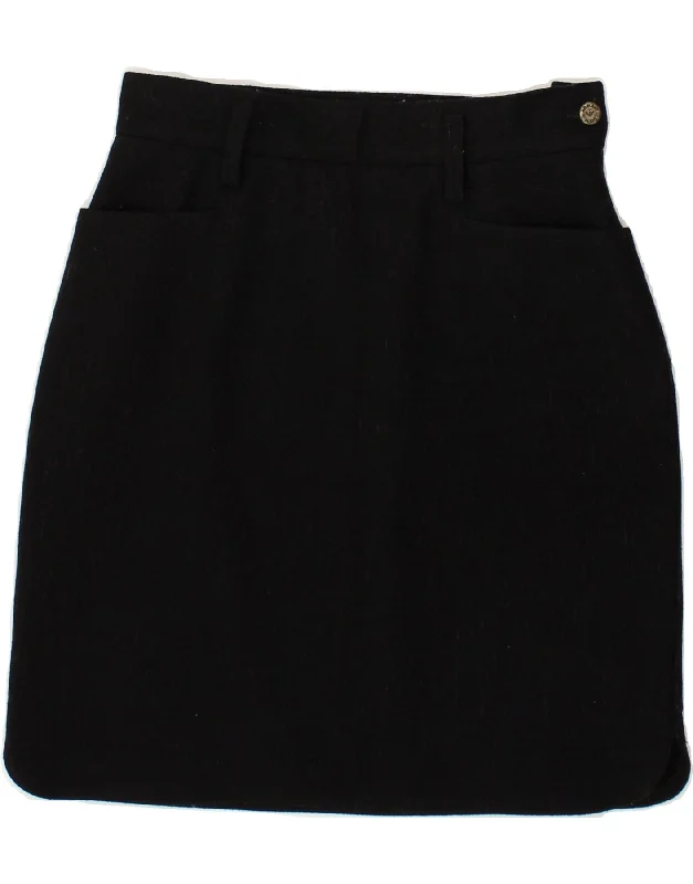 ARMANI JEANS Womens High Waist Straight Skirt UK 12 Medium W24 Black Wool wool skirt warm ARMANI JEANS Womens High Waist Straight Skirt UK 12 Medium W24 Black Wool wool skirt warm