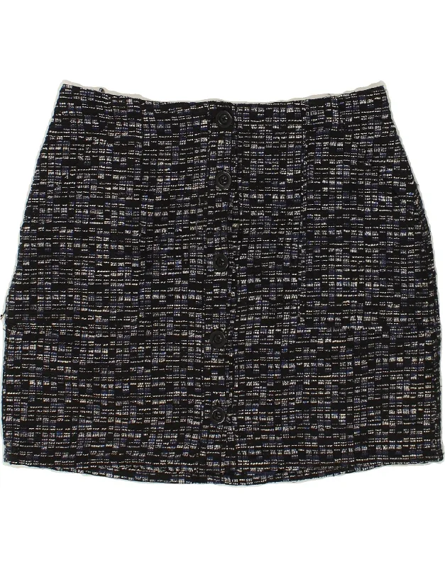 BANANA REPUBLIC Womens Straight Skirt US 6 Medium W32 Black Check leather skirt sleek BANANA REPUBLIC Womens Straight Skirt US 6 Medium W32 Black Check leather skirt sleek