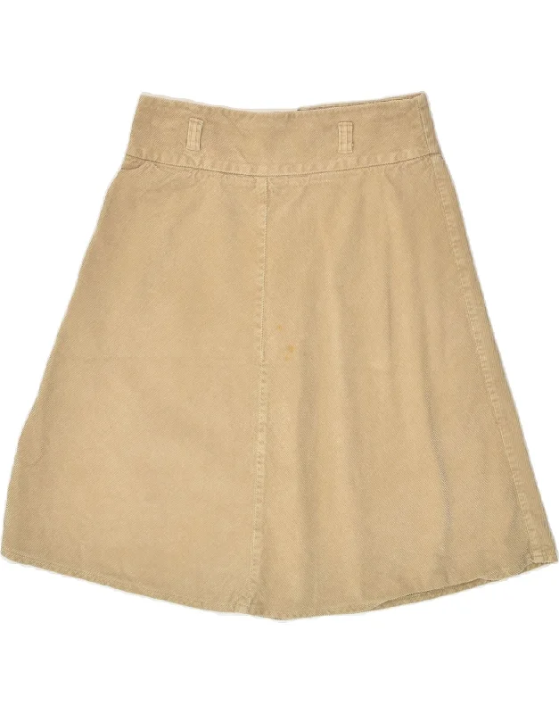 BENETTON Womens A-Line Skirt IT 42 Medium W28 Beige Cotton lace skirt intricate