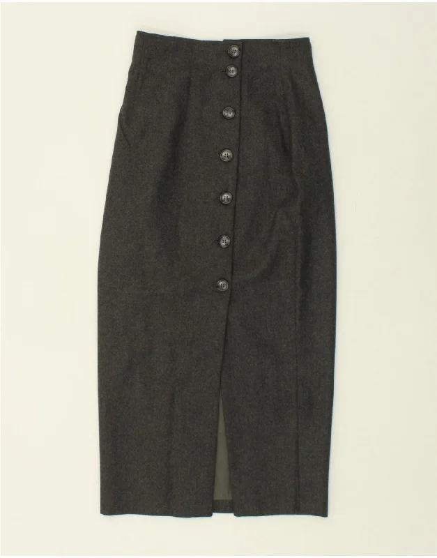 BENETTON Womens Maxi Skirt IT 40 Small W28  Grey denim skirt classic