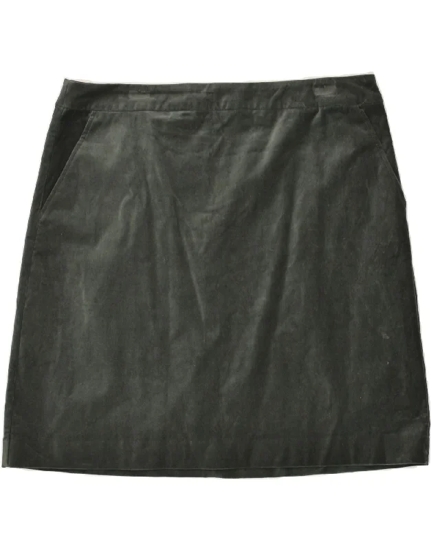 BODEN Womens Mini Skirt UK 18 XL W38 Green Cotton corduroy skirt durable