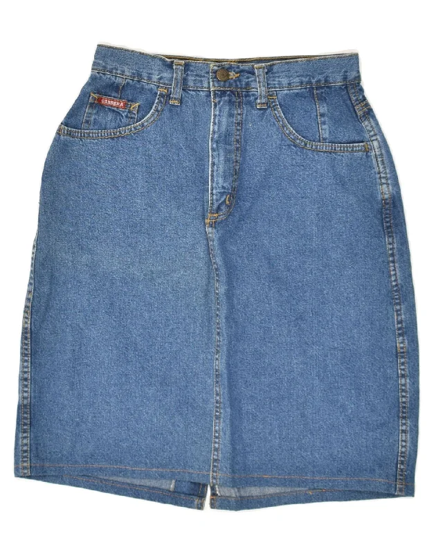 CARRERA Womens Denim Skirt IT 44 Medium W28 Blue Cotton denim skirt trendy