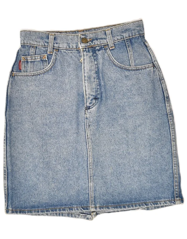 CARRERA Womens Denim Skirt W27 Small Blue Cotton breathable skirt fabric