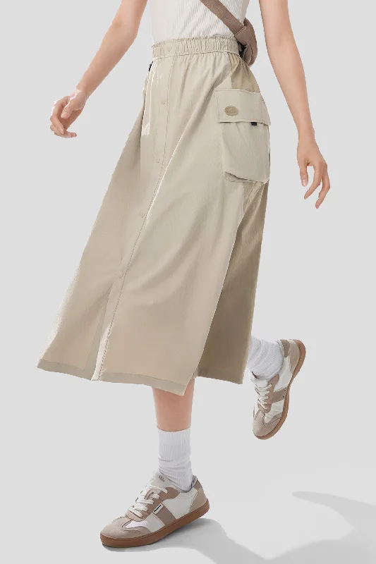 Chute - Women's Water-Repellent Utility Skirt with Parachute Design denim skirt fashionable Chute - Women's Water-Repellent Utility Skirt with Parachute Design denim skirt fashionable