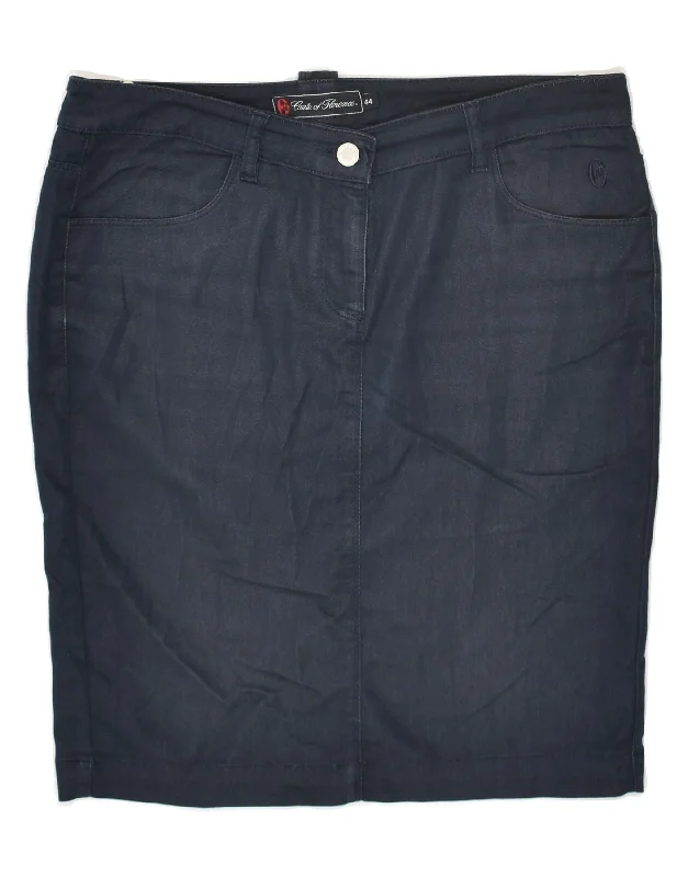 CONTE OF FLORENCE Womens Denim Skirt IT 44 Medium W32 Navy Blue Cotton lace skirt romantic CONTE OF FLORENCE Womens Denim Skirt IT 44 Medium W32 Navy Blue Cotton lace skirt romantic