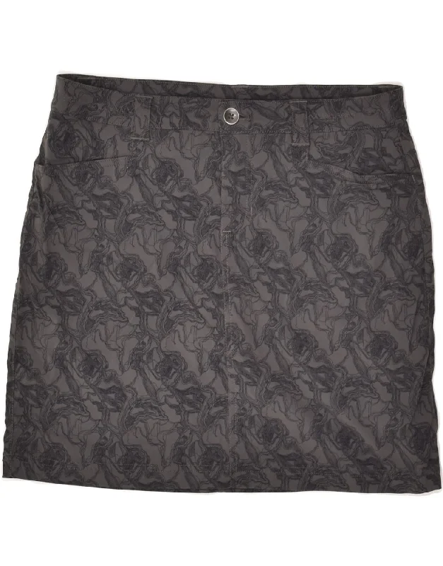 EDDIE BAUER Womens Abstract Pattern Mini Skirt US 8 Medium W30  Grey boho skirt vibe