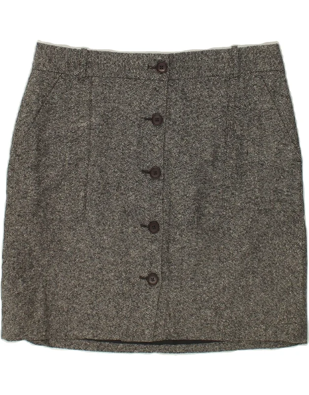 EDDIE BAUER Womens Mercer Fit Straight Skirt US 10 Large W34 Grey Wool leather skirt sleek EDDIE BAUER Womens Mercer Fit Straight Skirt US 10 Large W34 Grey Wool leather skirt sleek