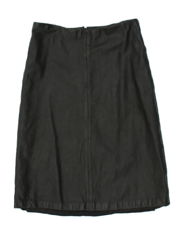 GAP Womens Leather Skirt US 6 Medium W30 Black Leather spandex blend skirt