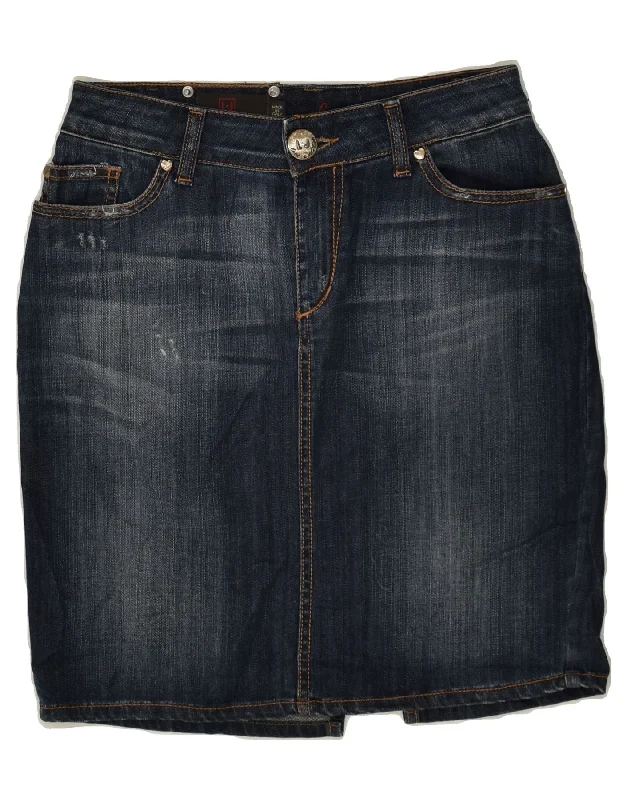 LIU JO Womens Denim Skirt W28 Medium Navy Blue velvet skirt sumptuous