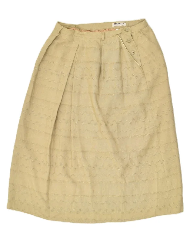 MARELLA Womens High Waist Straight Skirt UK 16 Large W28  Beige lace skirt feminine
