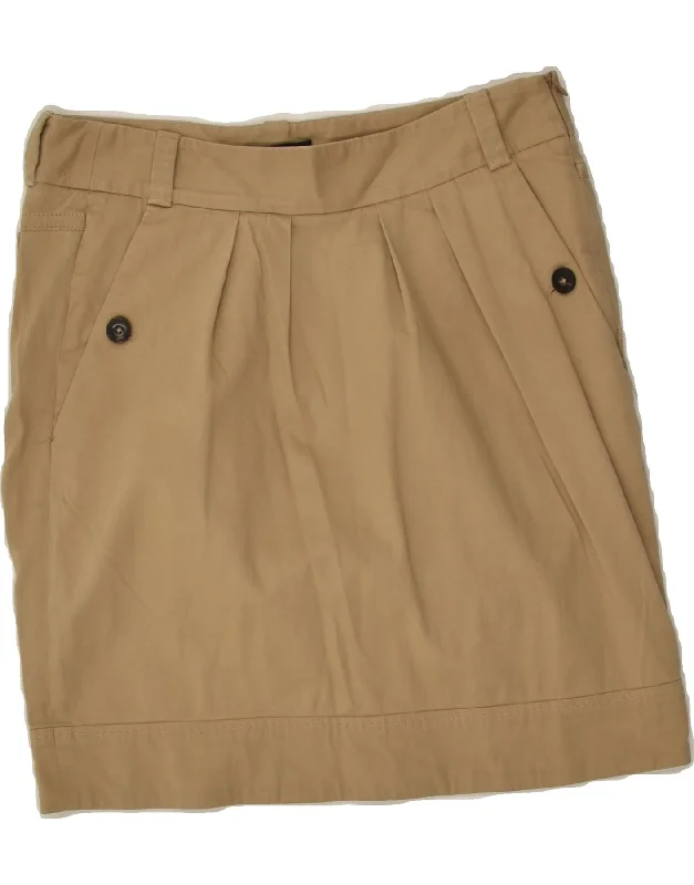 MASSIMO DUTTI Womens Straight Skirt EU 38 Small W28 Brown Cotton leather skirt sleek MASSIMO DUTTI Womens Straight Skirt EU 38 Small W28 Brown Cotton leather skirt sleek
