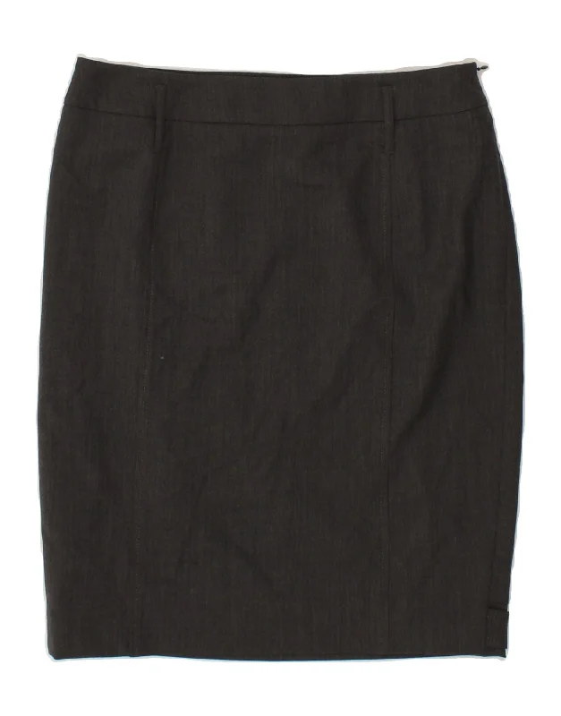 MAX MARA Womens Weekend Pencil Skirt UK 12 Medium W30  Grey Virgin Wool silk skirt elegant