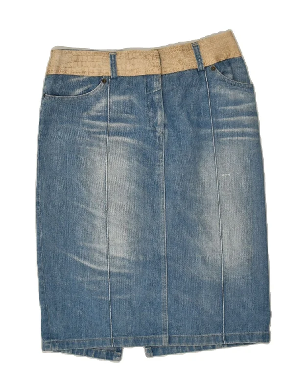PATRIZIA PEPE Womens Denim Skirt IT 44 Medium W28 Blue Cotton corduroy skirt durable PATRIZIA PEPE Womens Denim Skirt IT 44 Medium W28 Blue Cotton corduroy skirt durable