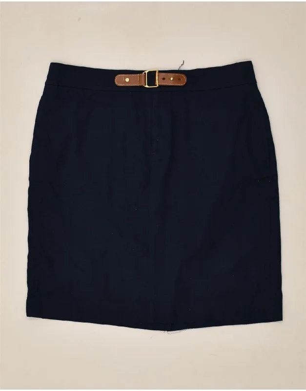 RALPH LAUREN Womens Straight Skirt US 6 Medium W34 Navy Blue Cotton relaxed fit skirt RALPH LAUREN Womens Straight Skirt US 6 Medium W34 Navy Blue Cotton relaxed fit skirt