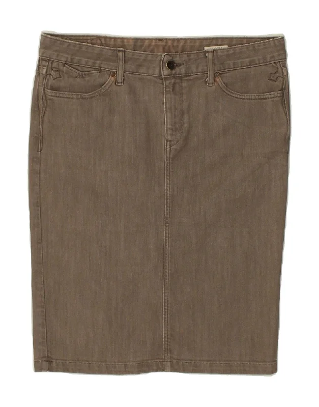 REPLAY Womens Denim Skirt W31 Medium Brown Cotton wool skirt breathable
