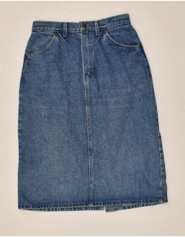 RIFLE Womens Denim Skirt W30 Medium  Blue Cotton low waist skirt