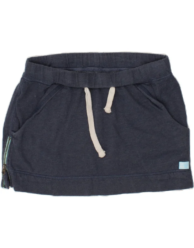 SUPERDRY Womens Mini Skirt UK 16 Large W34 Navy Blue Cotton slim fit skirt