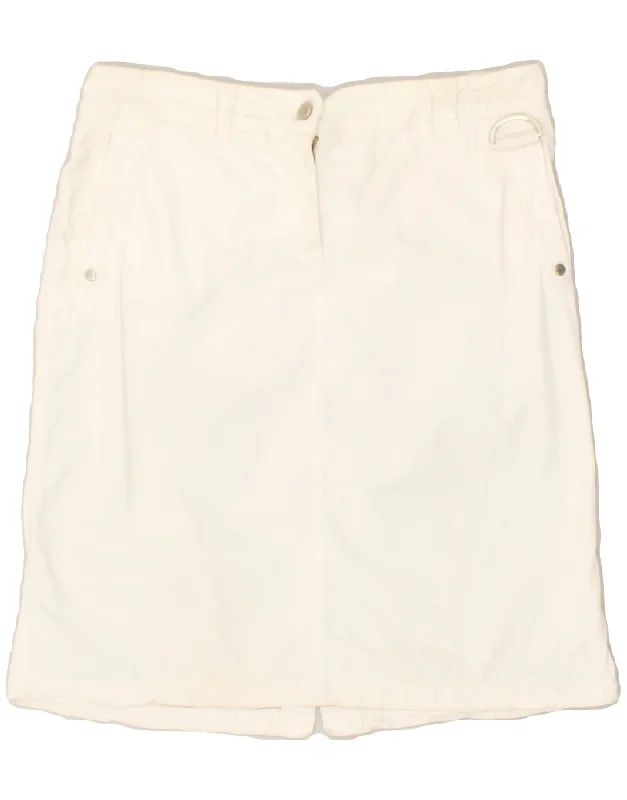 TRUSSARDI Womens Denim Skirt IT 42 Medium W30 White Cotton slim fit skirt