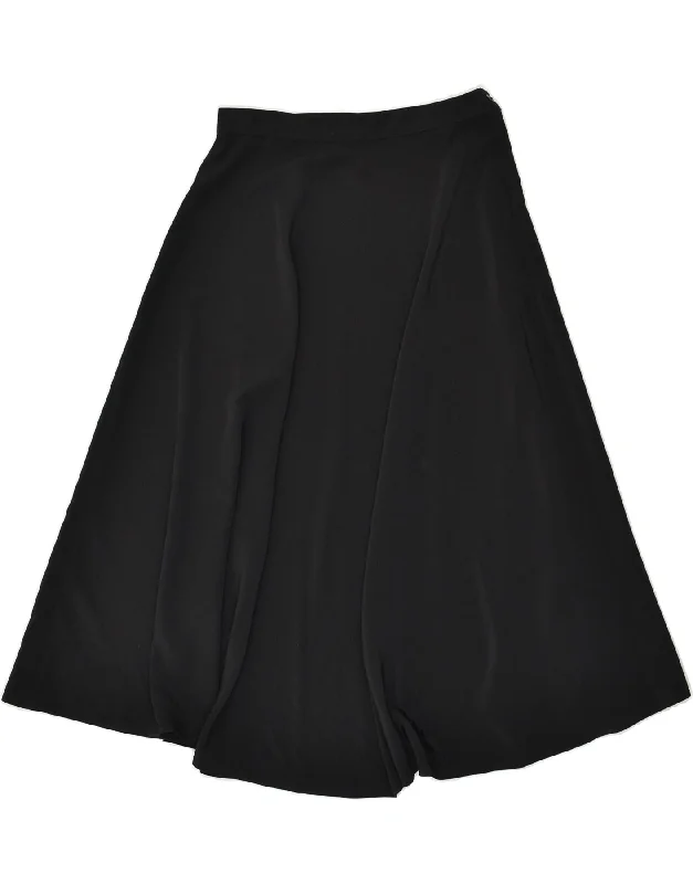 VINTAGE Womens A-Line Skirt W26 Small Black linen skirt breathable