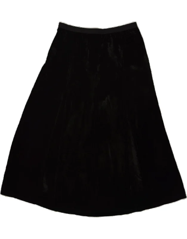 VINTAGE Womens A-Line Skirt W30 Medium Black low waist skirt