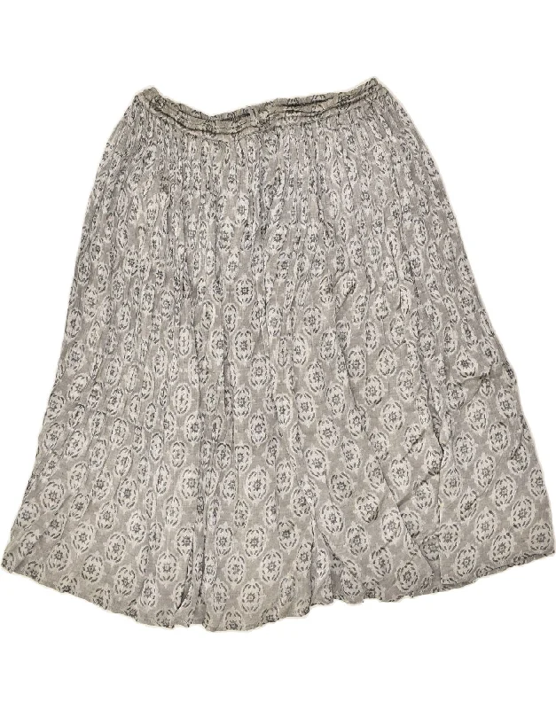 VINTAGE Womens Abstract Pattern A-Line Skirt W34 Large Grey Viscose cashmere skirt fine VINTAGE Womens Abstract Pattern A-Line Skirt W34 Large Grey Viscose cashmere skirt fine