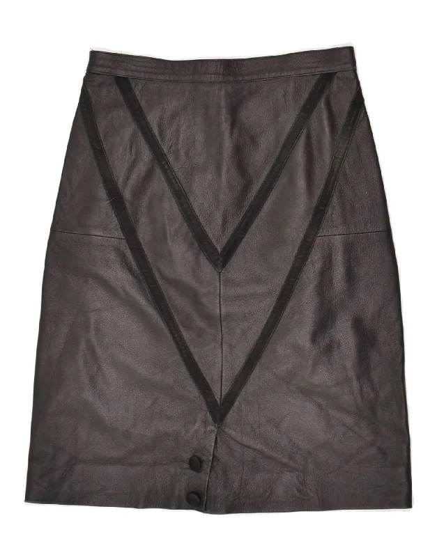 VINTAGE Womens High Waist Leather Skirt IT 42 Medium W26 Black corduroy skirt comfortable VINTAGE Womens High Waist Leather Skirt IT 42 Medium W26 Black corduroy skirt comfortable