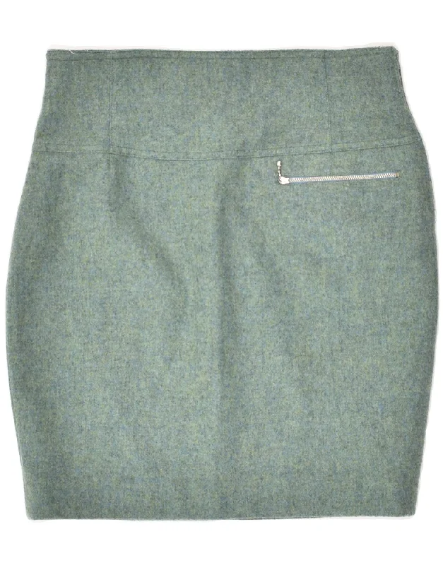 VINTAGE Womens High Waist Pencil Skirt UK 16 Large W30 Green Wool corduroy skirt textured VINTAGE Womens High Waist Pencil Skirt UK 16 Large W30 Green Wool corduroy skirt textured