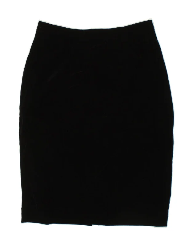 VINTAGE Womens Pencil Skirt W26 Small  Black corduroy skirt cozy